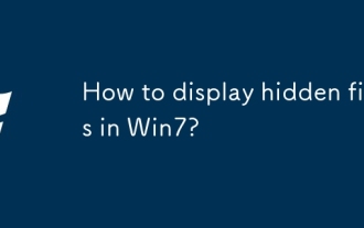 Bagaimana untuk memaparkan fail tersembunyi di Win7?