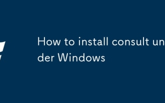Comment installer des consultations sous Windows