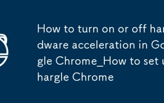 So aktivieren oder deaktivieren Sie die Hardwarebeschleunigung in Google Chrome_So richten Sie die Hardwarebeschleunigung in Google Chrome ein