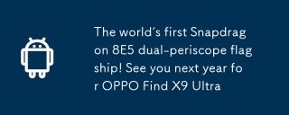 Snapdragon 8E5 Dual-Periscope pertama di dunia! Jumpa tahun depan untuk Oppo Cari X9 Ultra