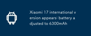 Xiaomi 17 Versi Antarabangsa Muncul: Bateri diselaraskan hingga 6300mAh