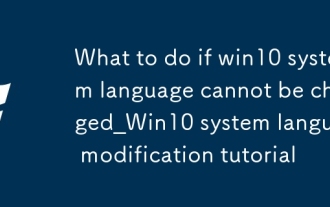 What to do if win10 system language cannot be changed_Win10 system language modification tutorial