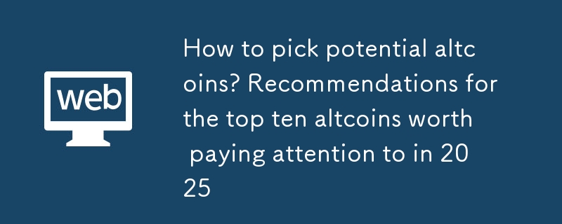 如何挑選潛力山寨幣？ 2025年值得關注的十大山寨幣推薦