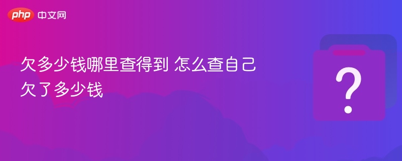 欠多少钱哪里查得到 怎么查自己欠了多少钱