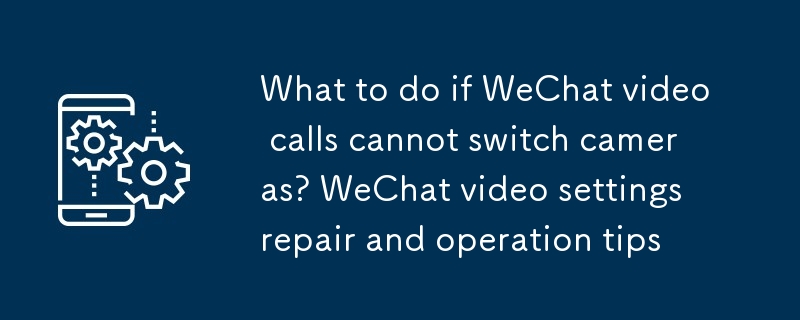 WeChat ビデオ通話でカメラを切り替えることができない場合はどうすればよいですか? WeChatビデオ設定の修復と操作のヒント