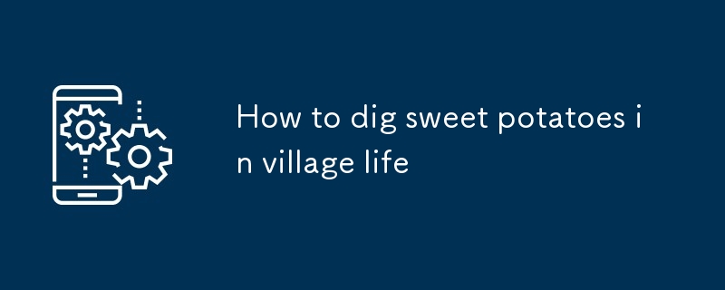 村落人生挖番薯方法技巧