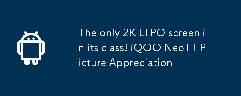 Le seul écran 2K LTPO de sa catégorie ! Appréciation de l'image iQOO Neo11