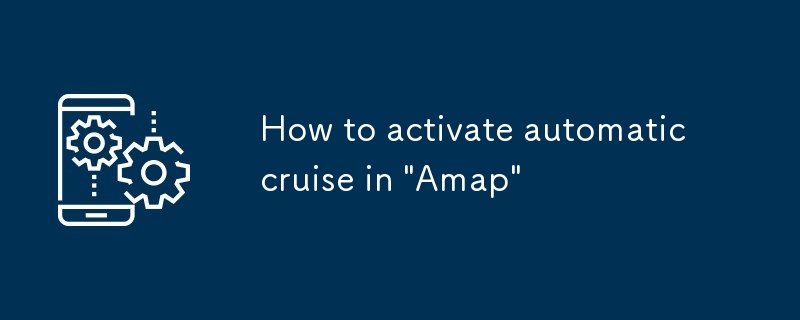 「Amap」で自動巡航を有効にする方法