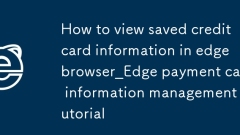 엣지 브라우저에 저장된 신용카드 정보 보는 방법_엣지 결제 카드 정보 관리 튜토리얼