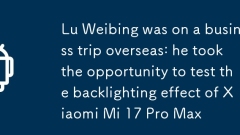 Lu Weibingは海外出張中でした。彼はXiaomi Mi 17 Pro Maxのバックライト効果をテストする機会を利用しました。