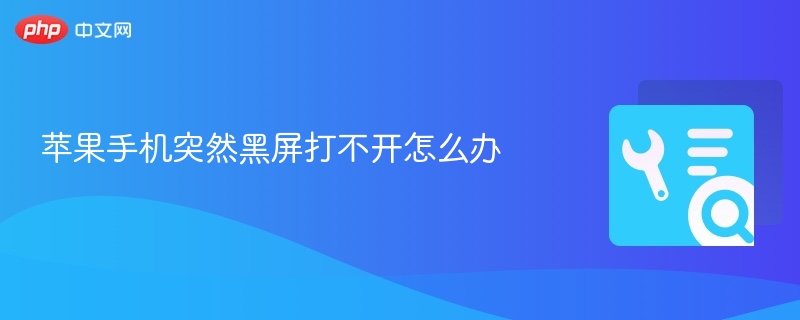 苹果手机突然黑屏打不开怎么办 苹果手机黑屏解决方法 - php中文网