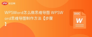 WPSWord怎么做思维导图 WPSWord思维导图制作方法【步骤】
