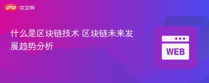 什么是区块链技术 区块链未来发展趋势分析 - php中文网