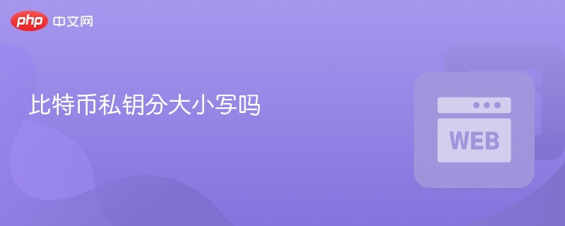 比特币私钥分大小写吗 - php中文网