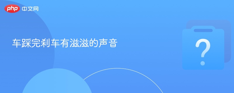 车踩完刹车有滋滋的声音 - php中文网