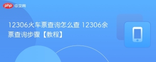 12306火车票查询怎么查 12306余票查询步骤【教程】