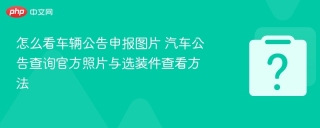 怎么看车辆公告申报图片 汽车公告查询官方照片与选装件查看方法