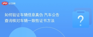 如何验证车辆信息真伪 汽车公告查询核对车辆一致性证书方法