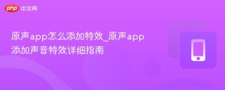 原声app怎么添加特效_原声app添加声音特效详细指南