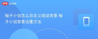 柚子小说怎么自定义阅读背景 柚子小说背景设置方法