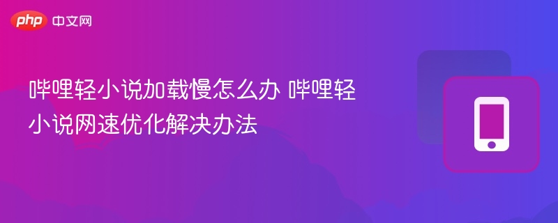 哔哩轻小说加载慢怎么办 哔哩轻小说网速优化解决办法 - php中文网