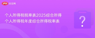 个人所得税税率表2025综合所得 个人所得税年度综合所得税率表