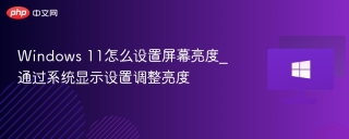 Windows 11怎么设置屏幕亮度_通过系统显示设置调整亮度