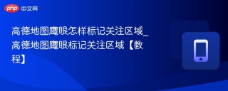 高德地图鹰眼怎样标记关注区域_高德地图鹰眼标记关注区域【教程】 - php中文网