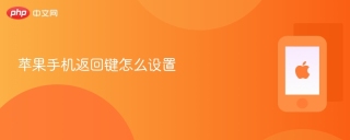 苹果手机返回键设置教程
