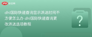 dhl国际快递派送时间不方便怎么办 dhl国际快递更改派送选项教程