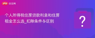 个人所得税住房贷款利息和住房租金怎么选_扣除条件与区别