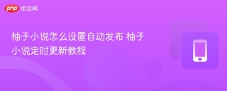 柚子小说怎么设置自动发布 柚子小说定时更新教程