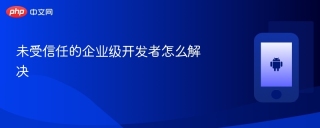 未受信任的企业级开发者怎么解决