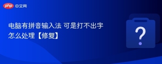 电脑有拼音输入法 可是打不出字 怎么处理【修复】