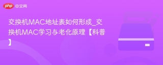 交换机MAC地址表如何形成_交换机MAC学习与老化原理【科普】