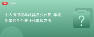 个人所得税年终奖怎么计算_年终奖单独与合并计税选择方法