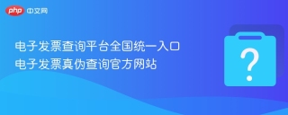 电子发票查询平台全国统一入口 电子发票真伪查询官方网站