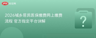 2026城乡居民医保缴费网上缴费流程 官方指定平台详解