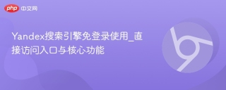 Yandex搜索引擎免登录使用_直接访问入口与核心功能