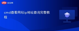 cmd查看网站ip地址查询完整教程