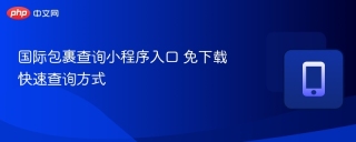 国际包裹查询小程序入口 免下载快速查询方式