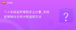 个人年终奖所得税怎么计算_年终奖单独与合并计税选择方法
