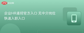 企业HR直招官方入口 无中介岗位快速入职入口