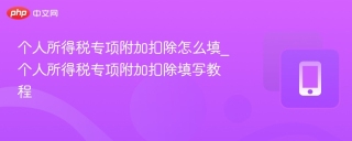 个人所得税专项附加扣除怎么填_个人所得税专项附加扣除填写教程