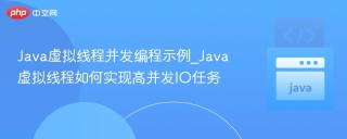 Java虚拟线程并发编程示例_Java虚拟线程如何实现高并发IO任务