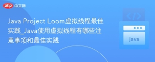 Java Project Loom虚拟线程最佳实践_Java使用虚拟线程有哪些注意事项和最佳实践