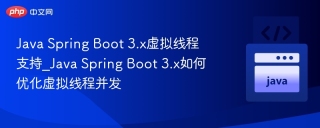 Java Spring Boot 3.x虚拟线程支持_Java Spring Boot 3.x如何优化虚拟线程并发
