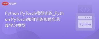 Python PyTorch模型训练_Python PyTorch如何训练和优化深度学习模型