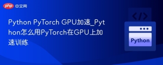Python PyTorch GPU加速_Python怎么用PyTorch在GPU上加速训练