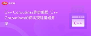 C++ Coroutines异步编程_C++ Coroutines如何实现轻量级并发